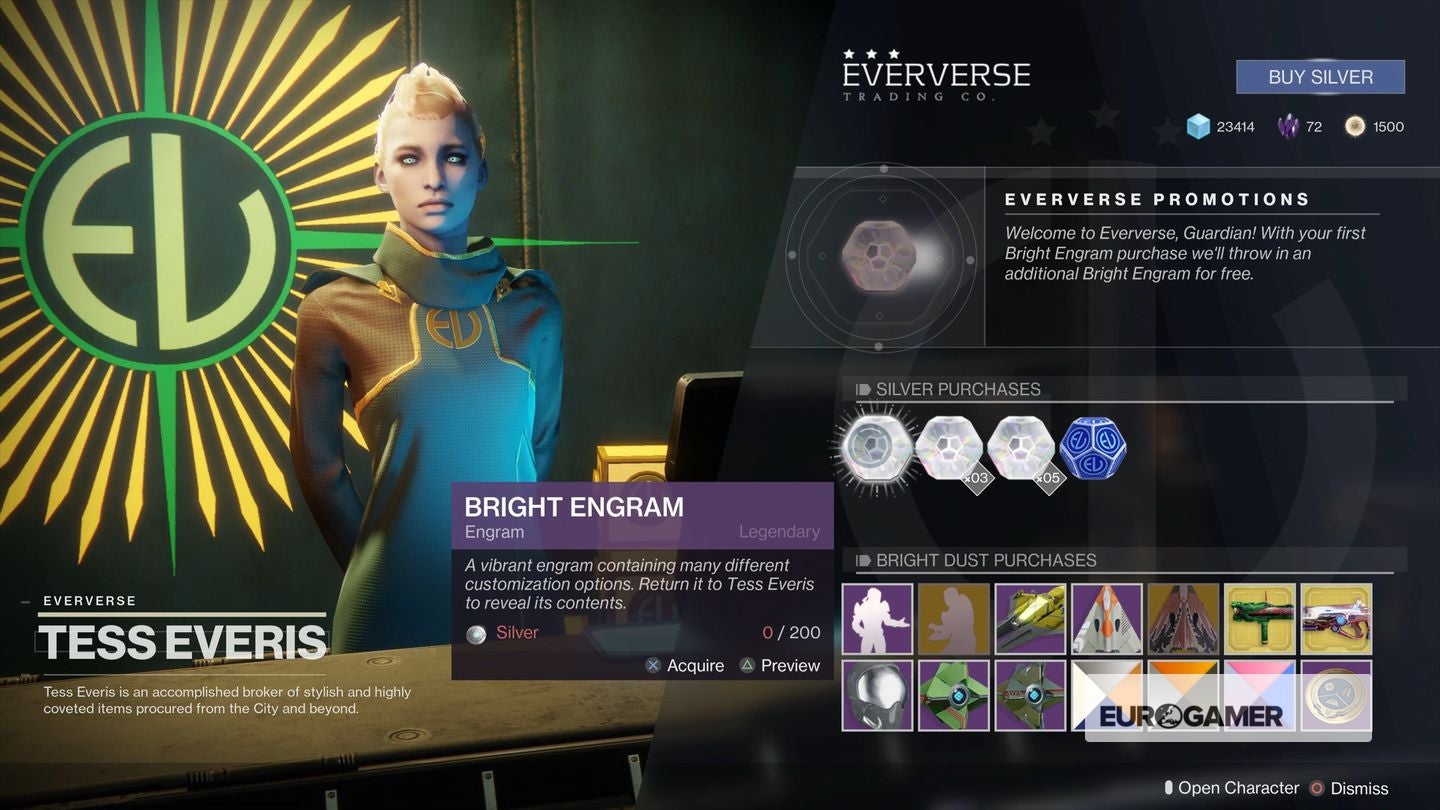 Destiny 2 Bright Dust, Armour Ornaments and Bright Engrams explained ...