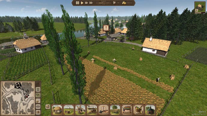 A charming little homestead next to a field in Ostriv