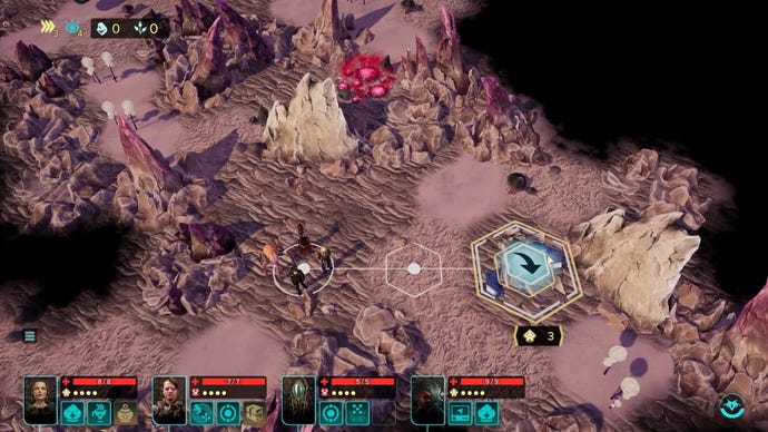 A team of travellers venture out onto an unknown alien planet in Out There: Oceans Of Time