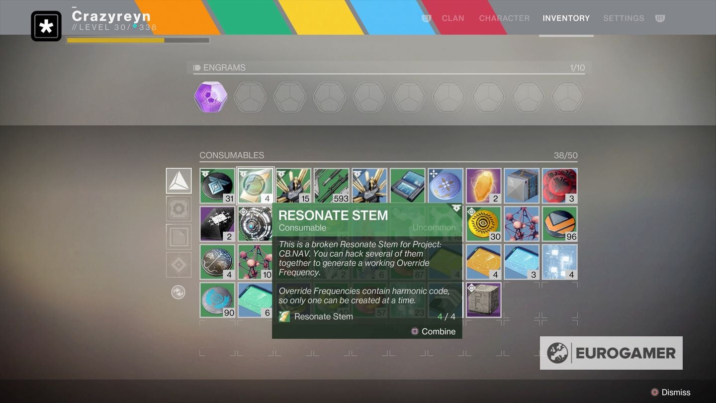 Destiny 2 Override Frequency How to get Resonate Stems, use Sleeper