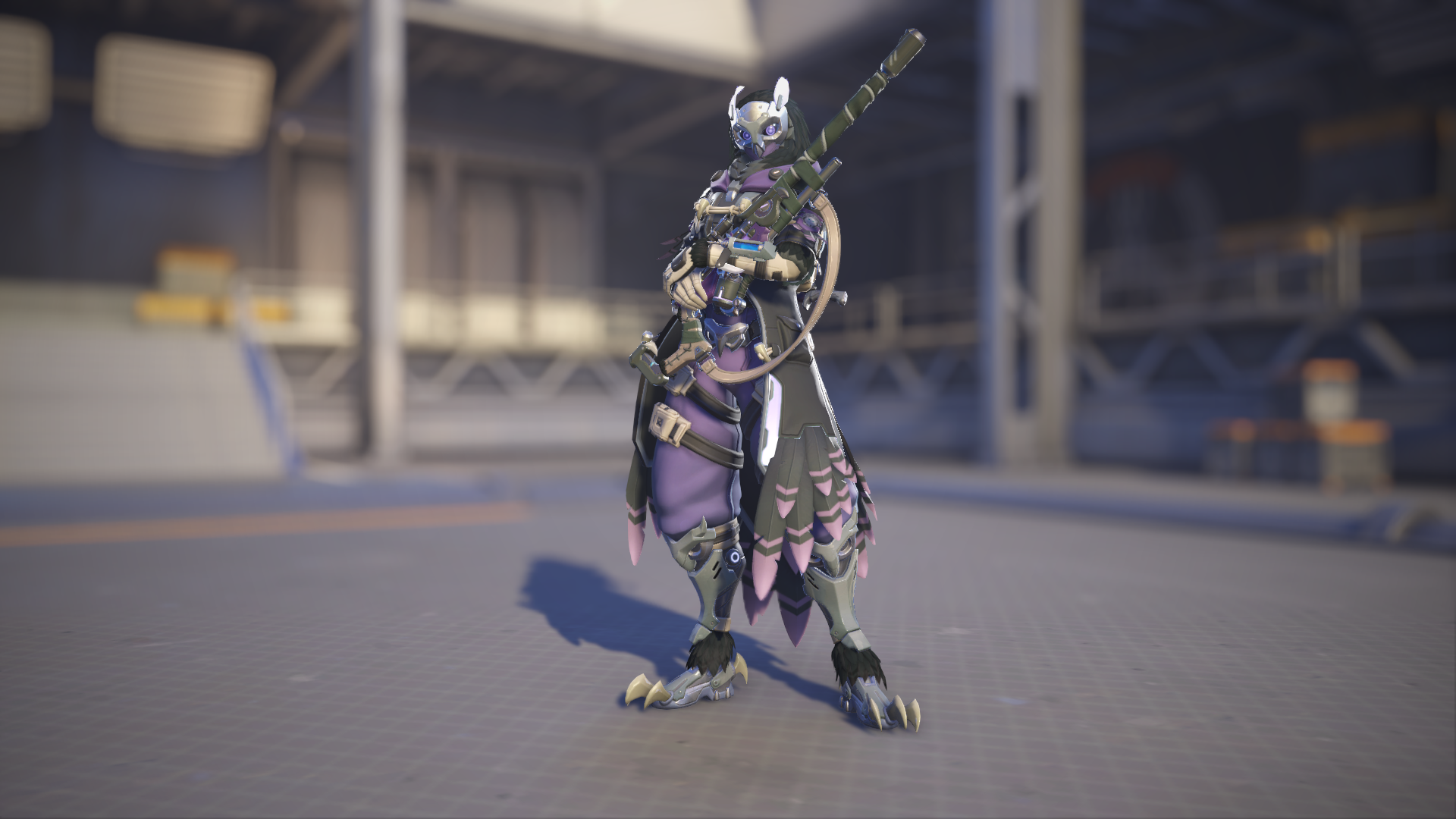 Ana models her Night Owl skin in Overwatch 2.