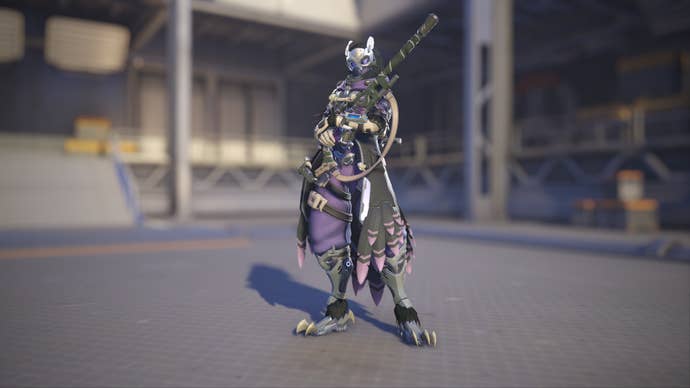 Ana models her Night Owl skin in Overwatch 2.