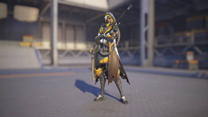 Ana models her Citrine skin in Overwatch 2.