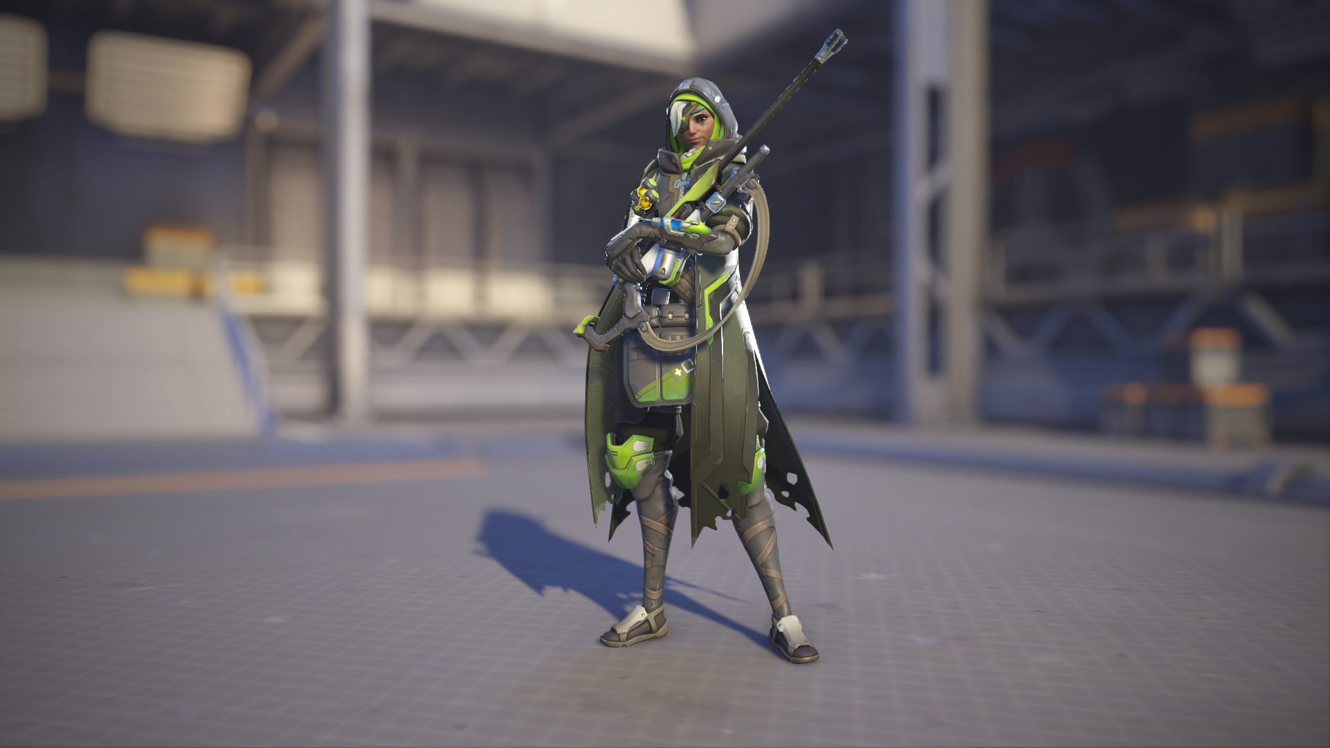 Ana models her Peridot skin in Overwatch 2.