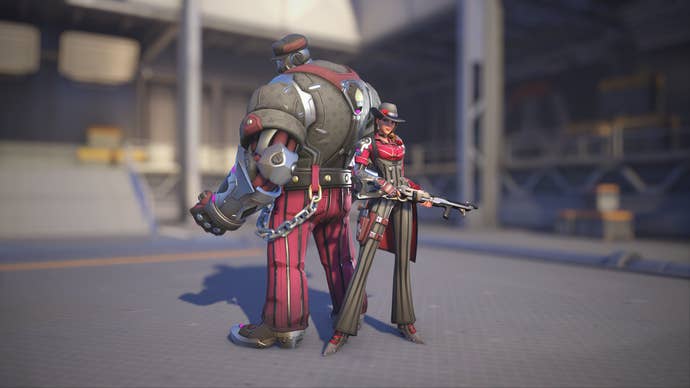 Ashe models her Gangster skin in Overwatch 2.