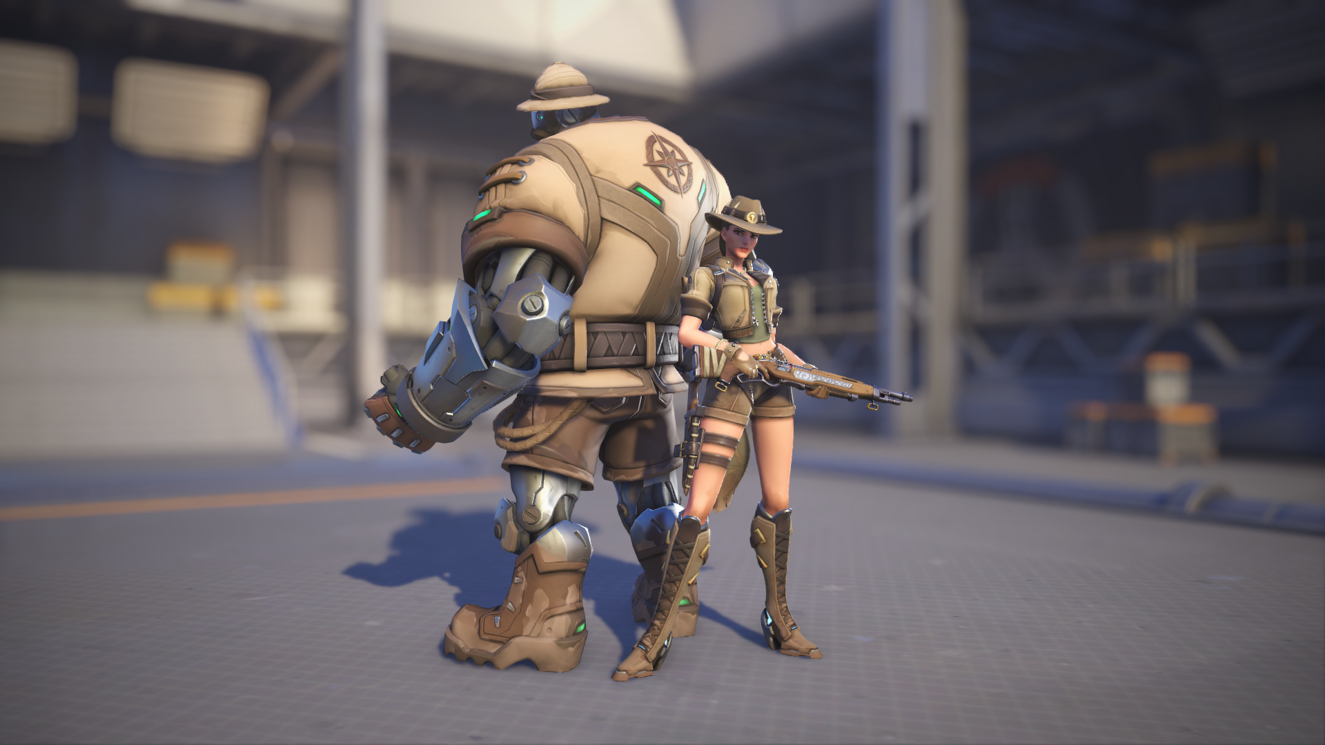 Ashe models her Safari skin in Overwatch 2.