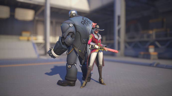 Ashe models her Socialite skin in Overwatch 2.
