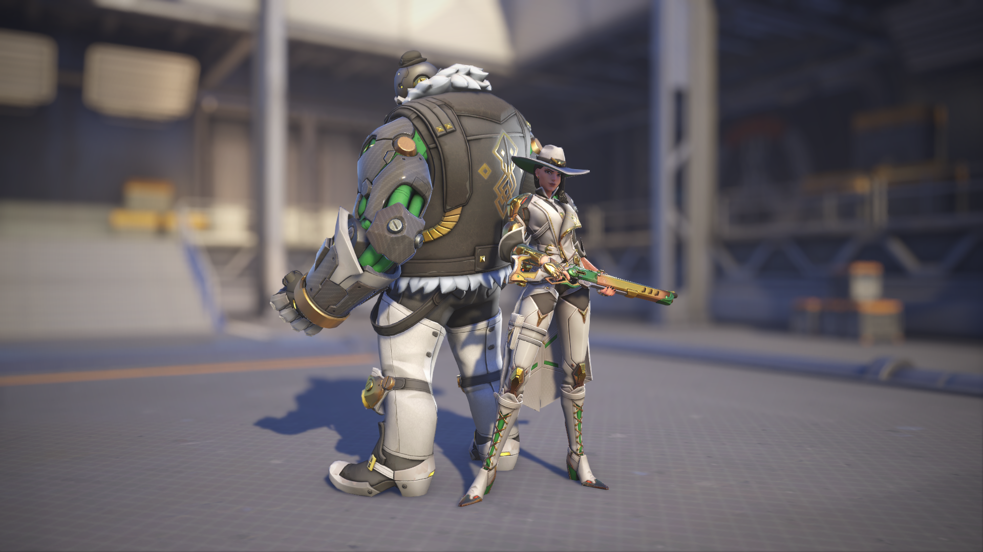 Ashe models her Posh skin in Overwatch 2.