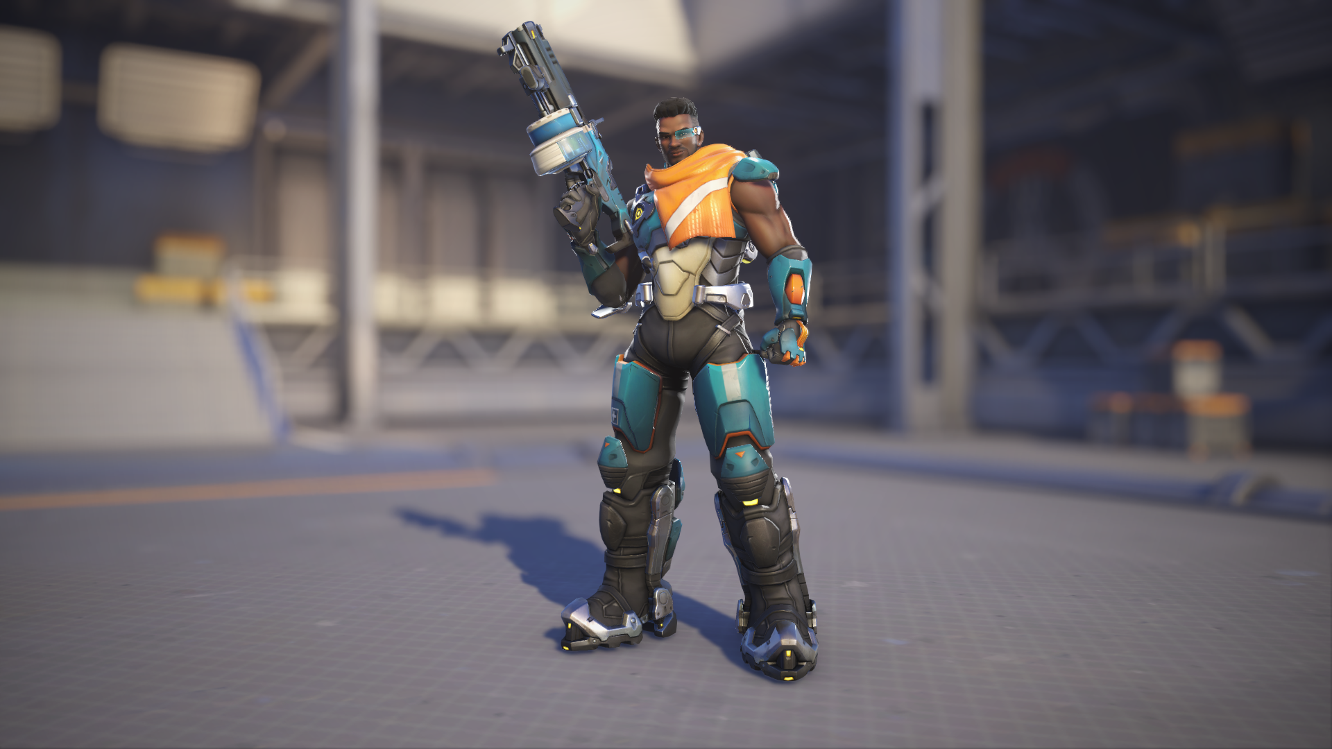 Baptiste models his Overwatch 1 skin in Overwatch 2.