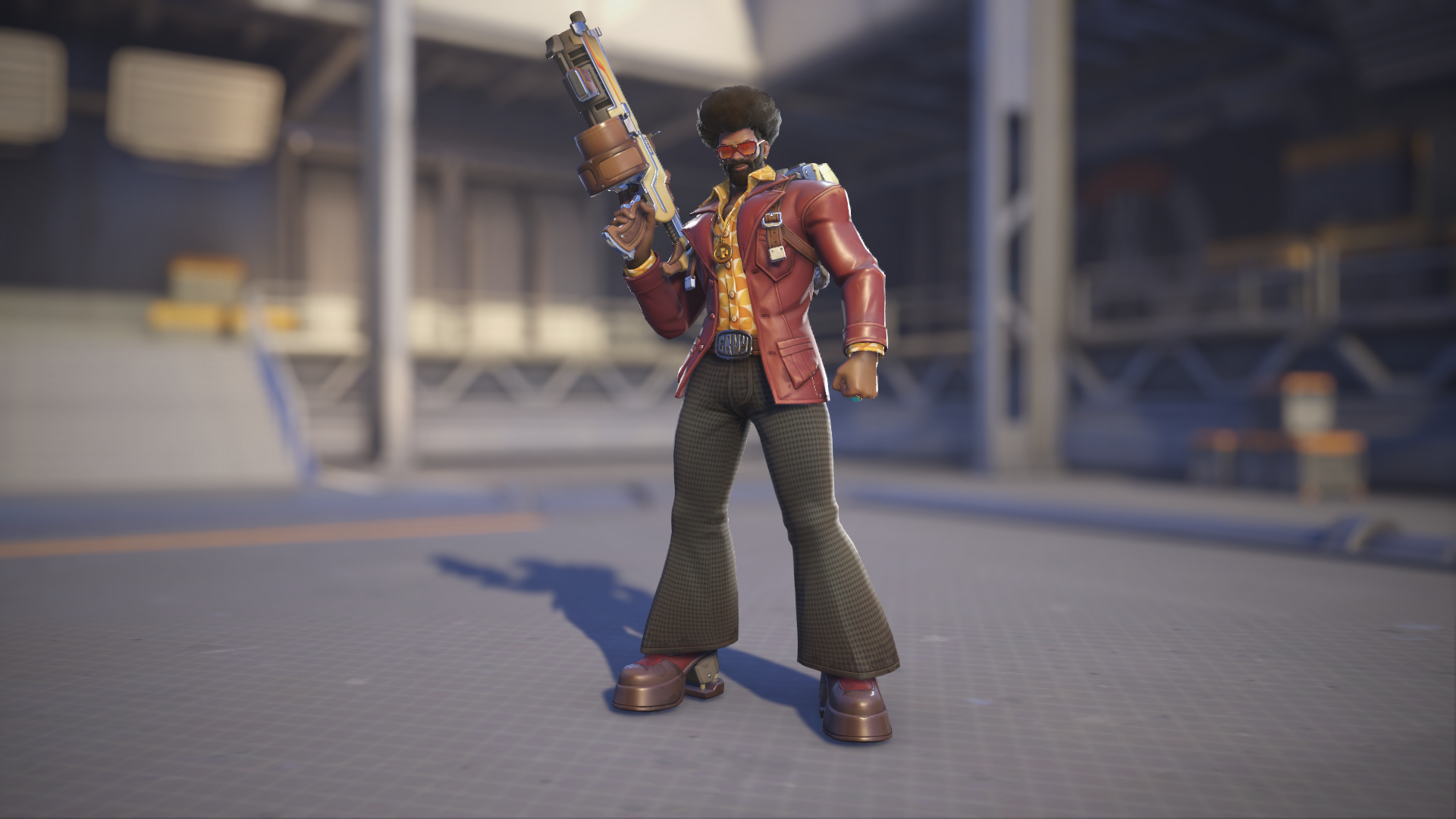 Baptiste models his Funky skin in Overwatch 2.