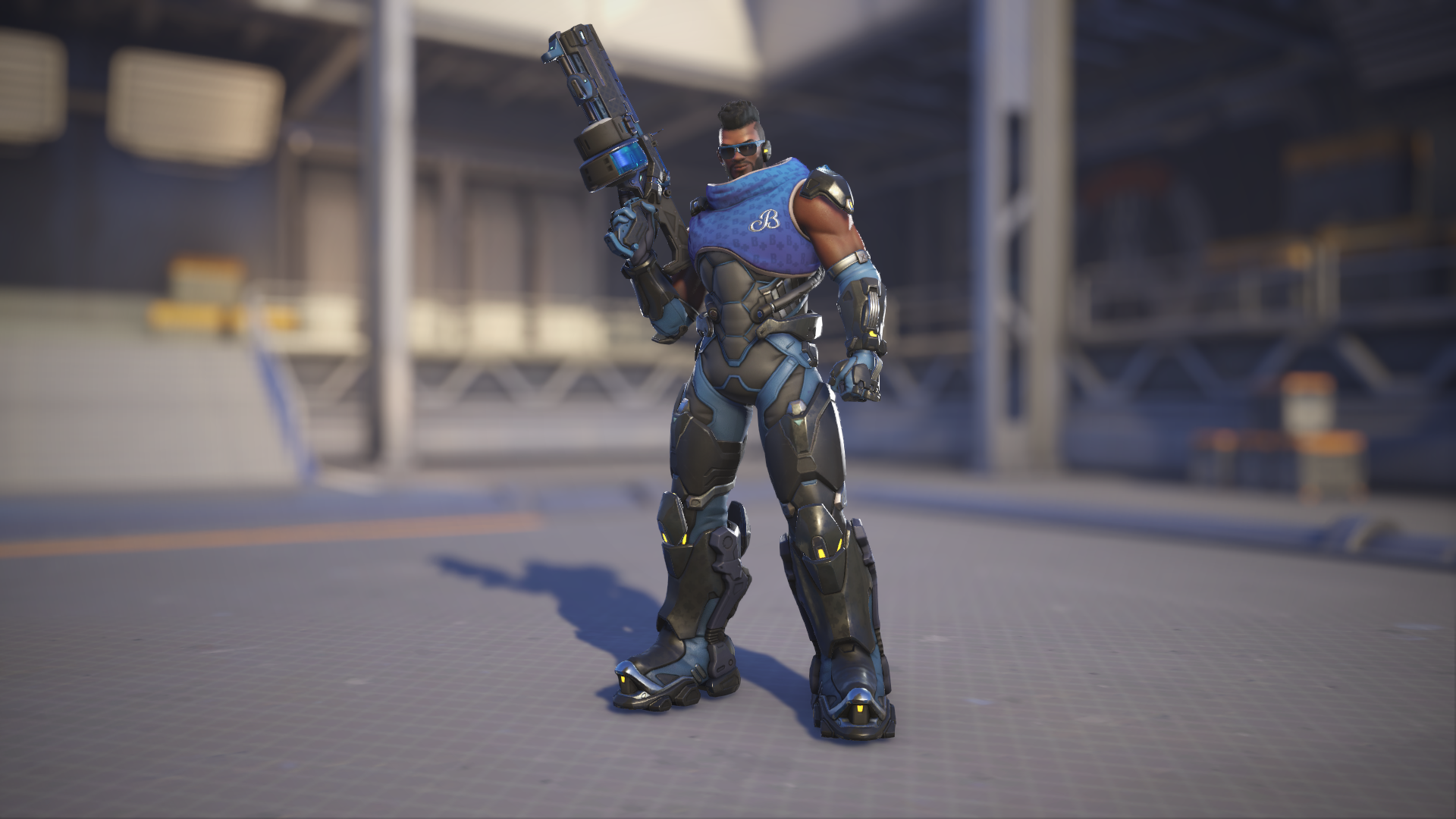 Baptiste models his Blue Steel skin in Overwatch 2.