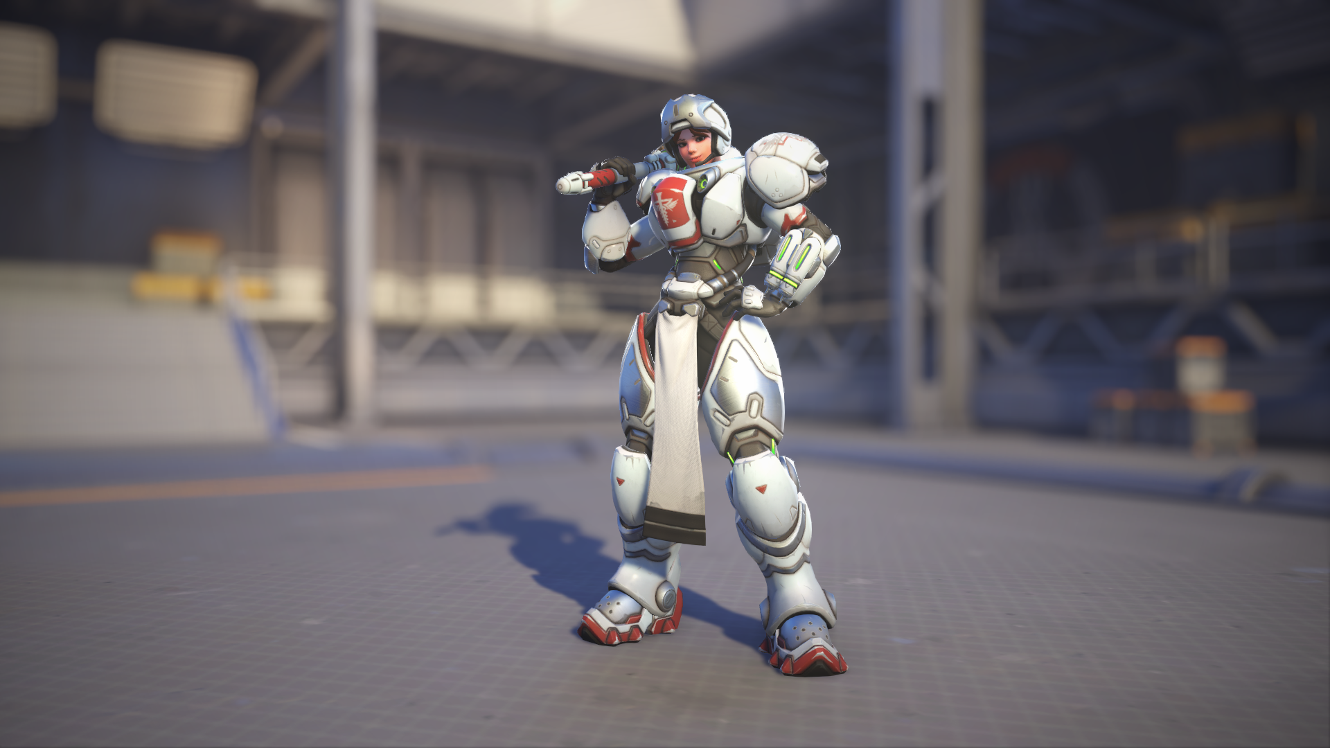 Brigitte models her Medic skin in Overwatch 2.