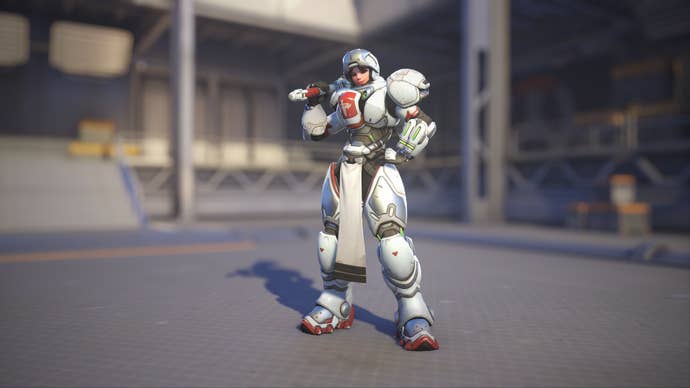 Brigitte models her Medic skin in Overwatch 2.