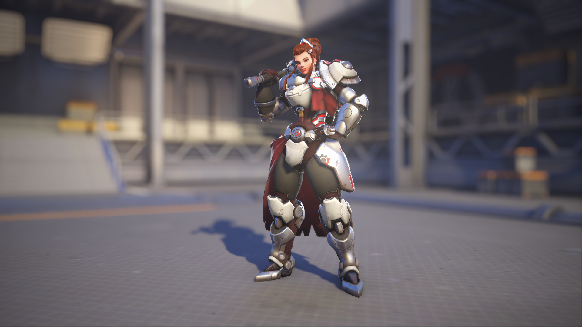 Brigitte models her Röd skin in Overwatch 2.