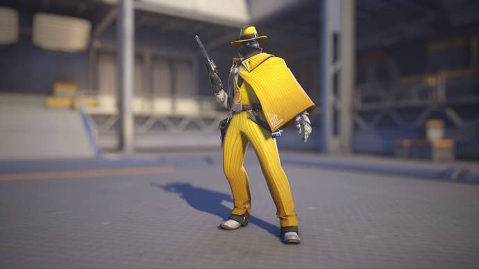 Cassidy models his Vigilante skin in Overwatch 2.