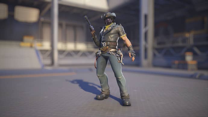 Cassidy models his Deadlock skin in Overwatch 2.