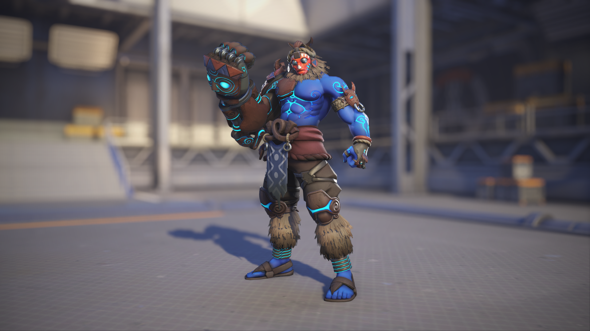 Doomfist models his Spirit skin in Overwatch 2.