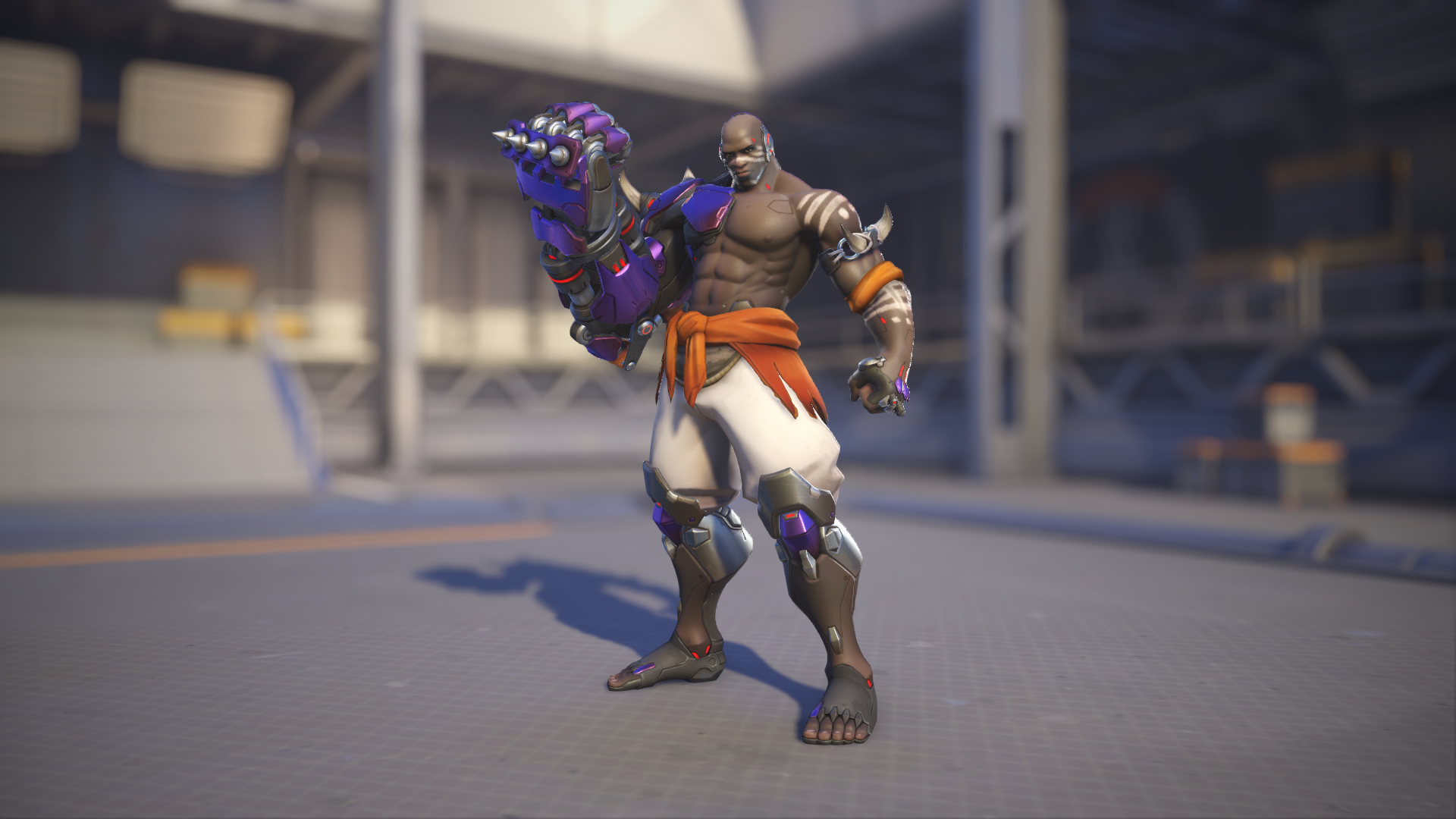 Doomfist models his Daisy skin in Overwatch 2.