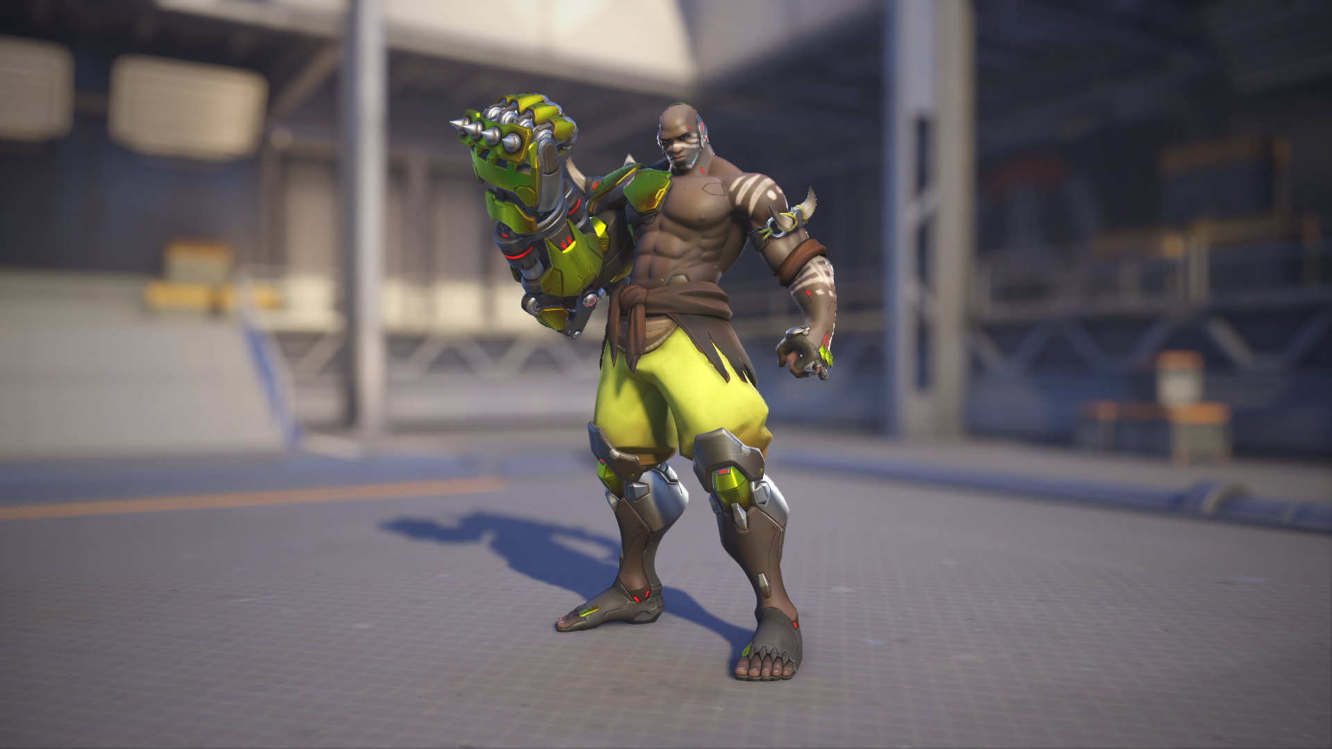 Doomfist models his Plains skin in Overwatch 2.