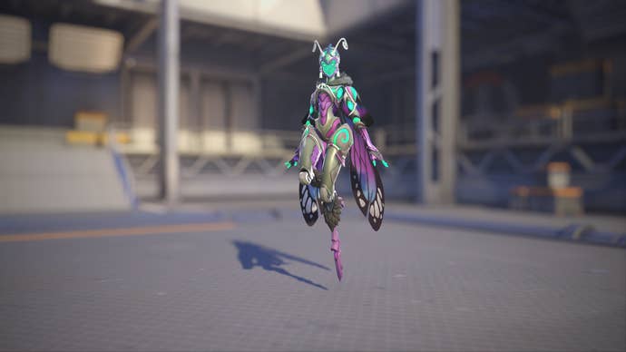 Echo models her Butterfly skin in Overwatch 2.