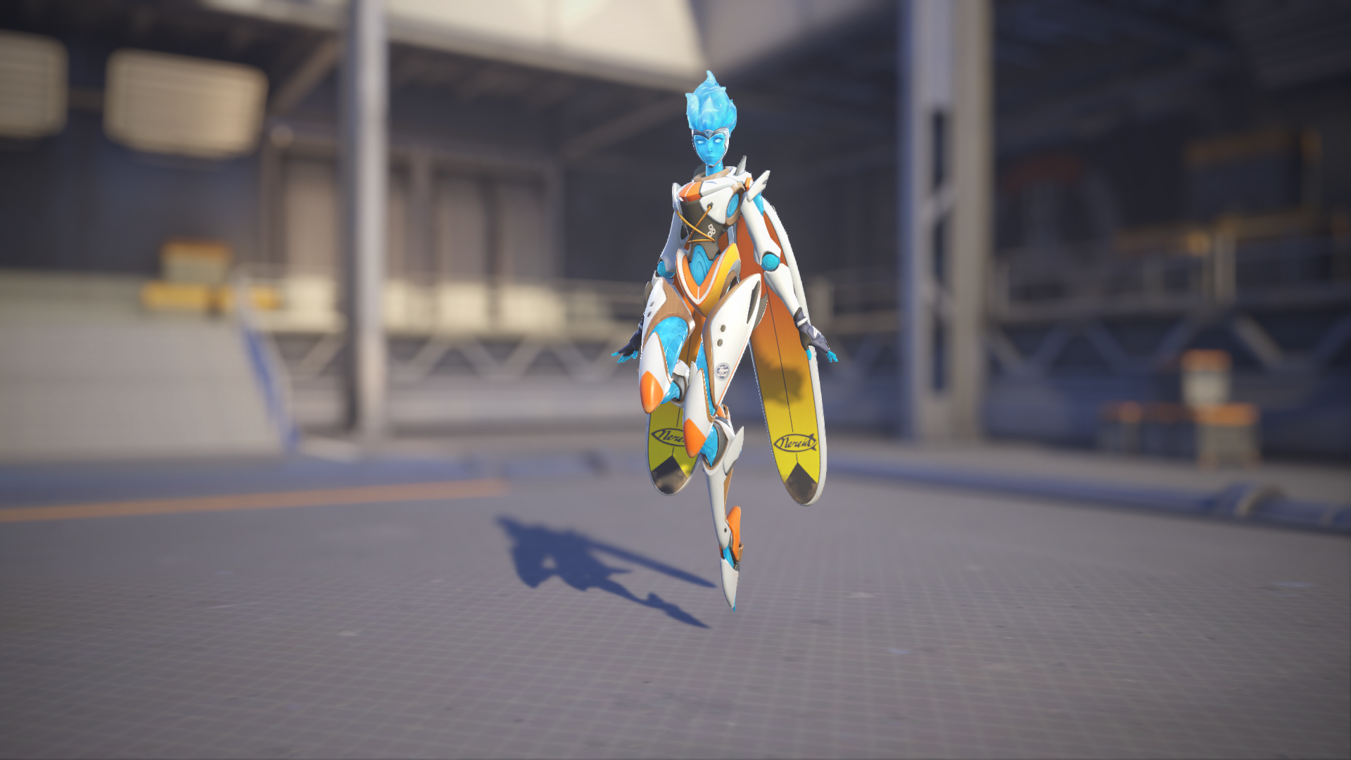 Echo models her Surf&rsquo;s Up skin in Overwatch 2.
