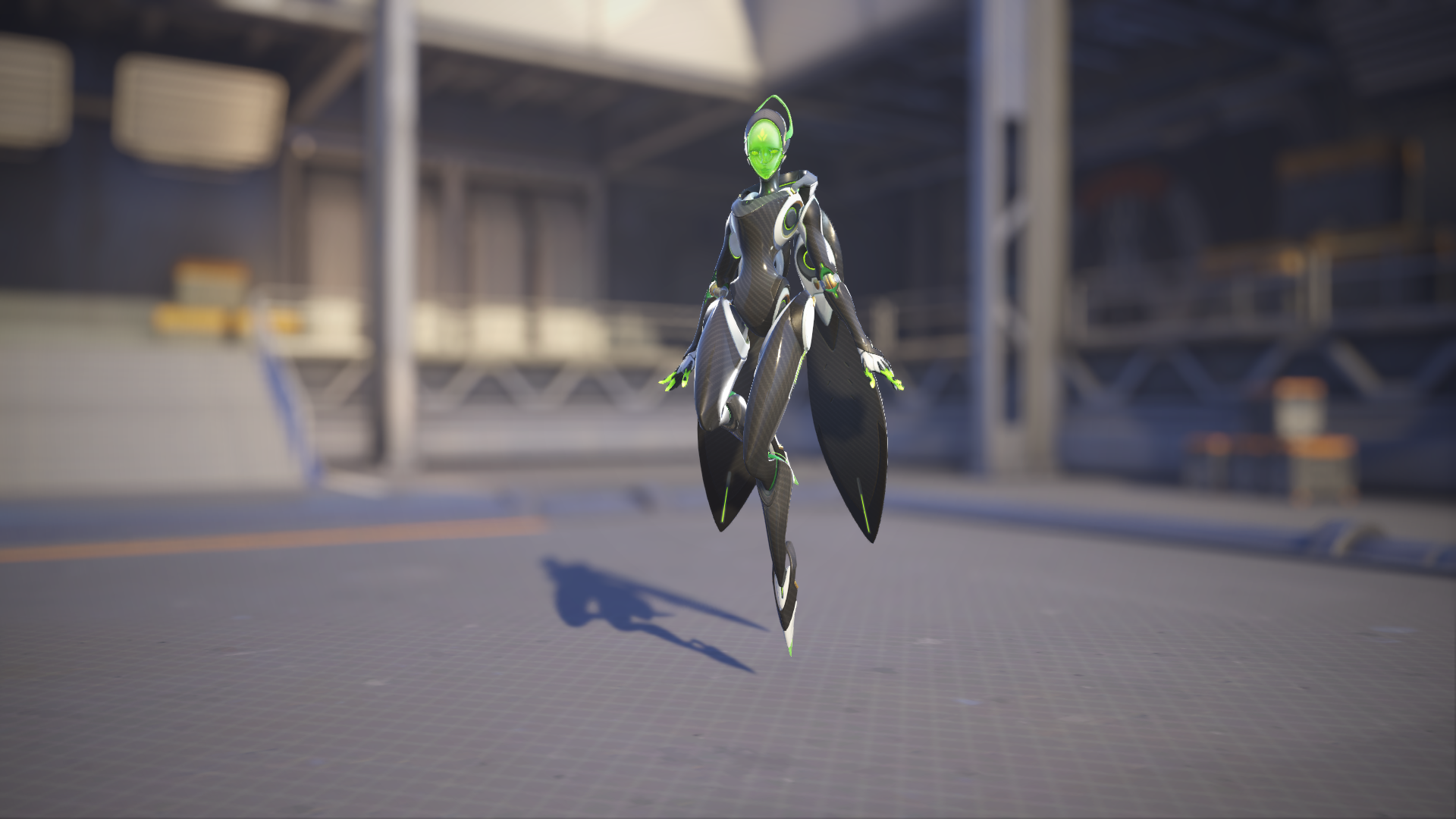 Echo models her Carbon Fiber skin in Overwatch 2.