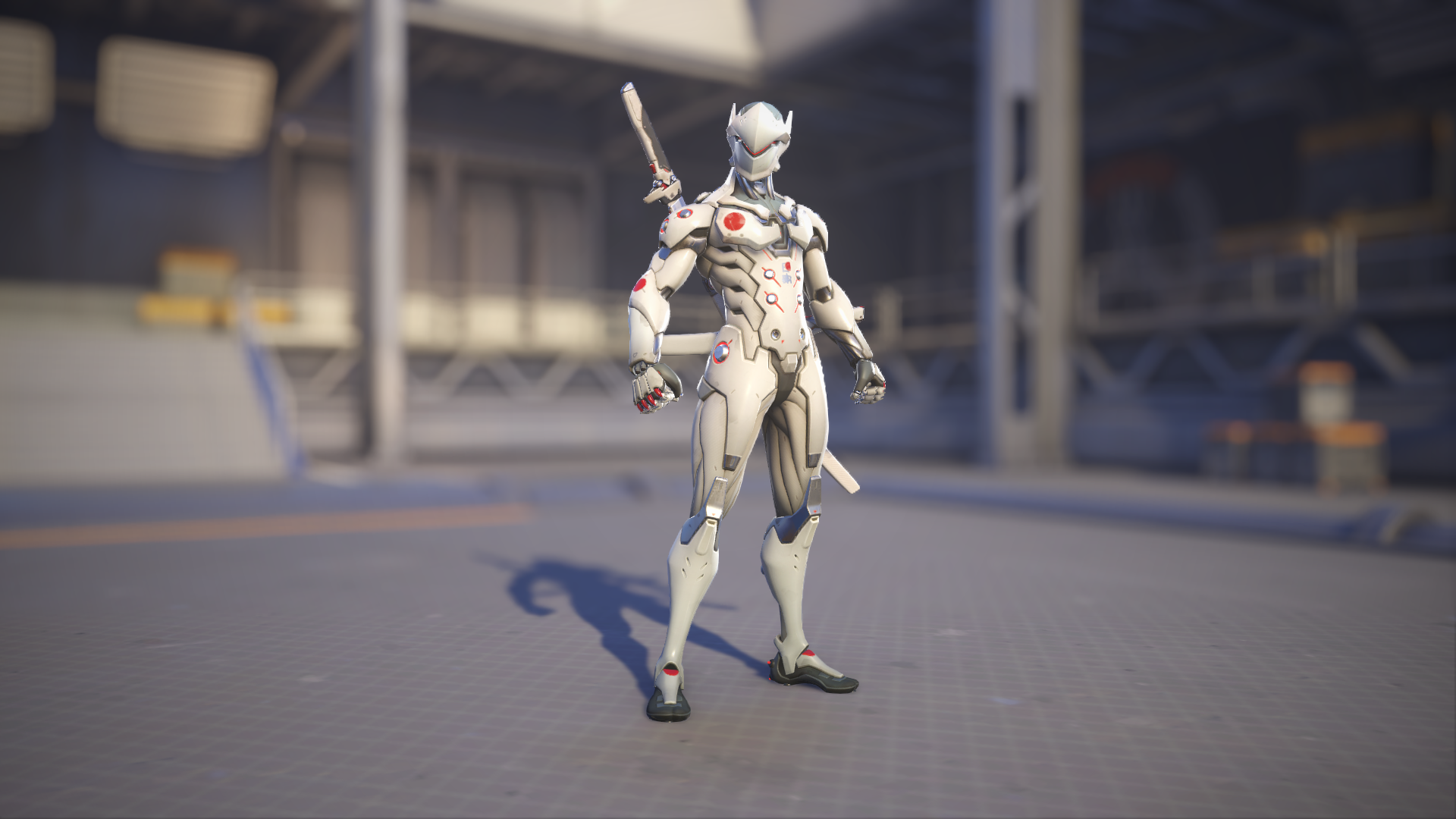 Genji models his Nihon skin in Overwatch 2.