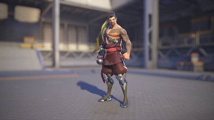 Hanzo models his Azuki skin in Overwatch 2.