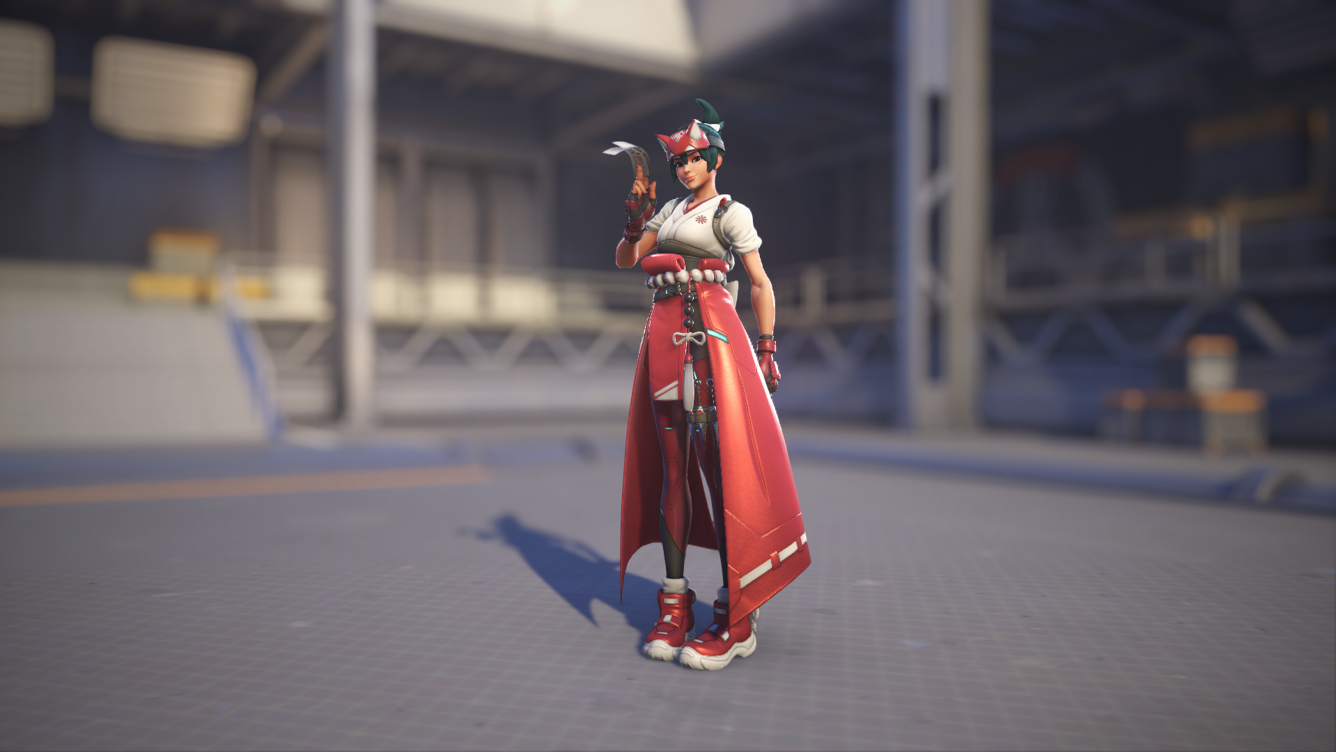 Kiriko models her default skin in Overwatch 2.