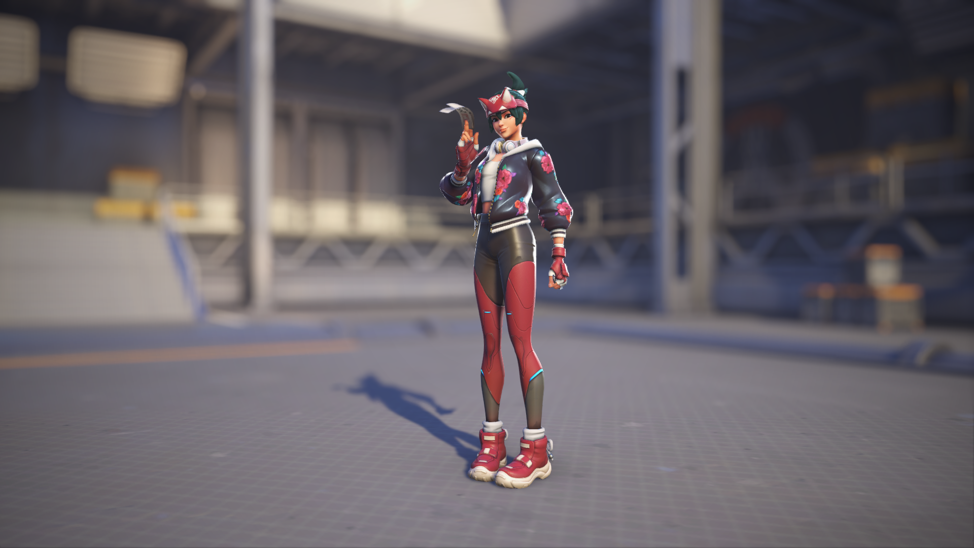 Kiriko models her Athleisure skin in Overwatch 2.