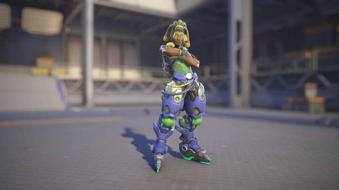 Lúcio models his Overwatch 1 skin in Overwatch 2.