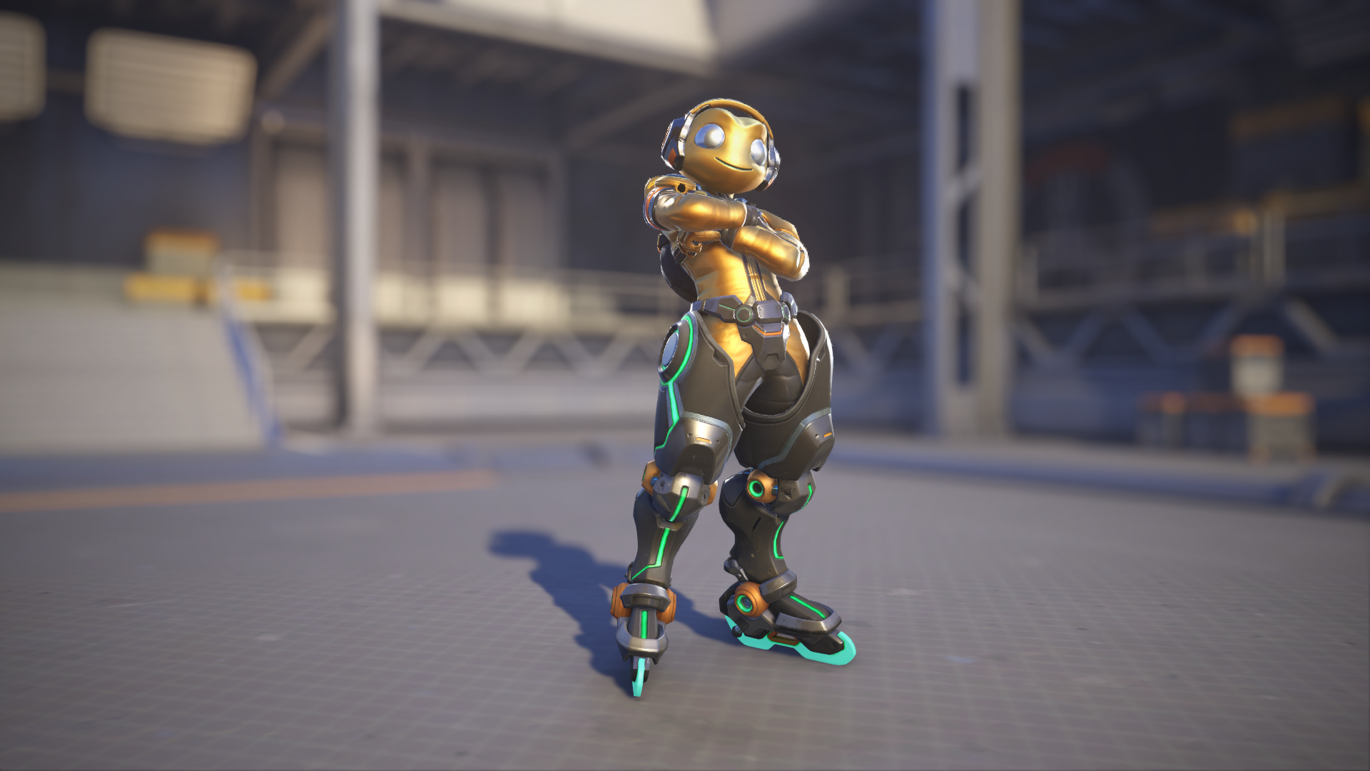 Lúcio models his Hippityhop skin in Overwatch 2.