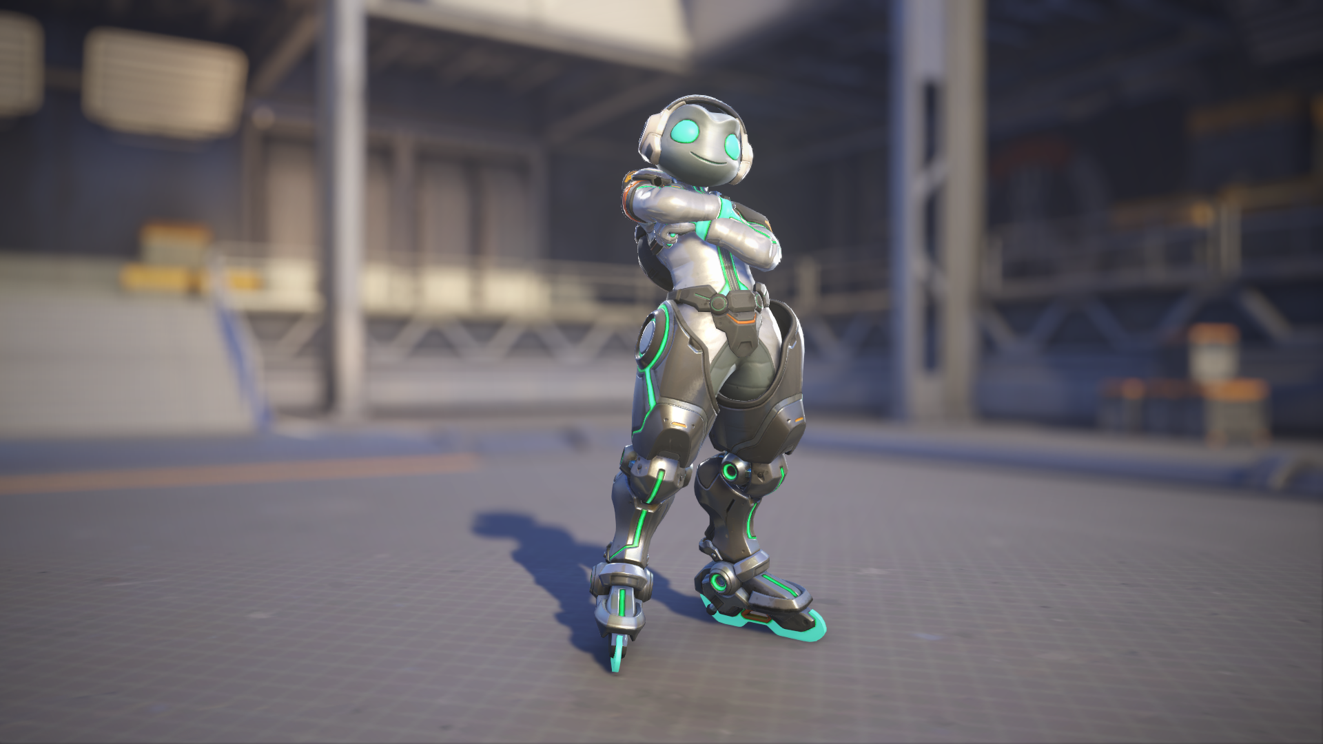 Lúcio models his Ribbit skin in Overwatch 2.