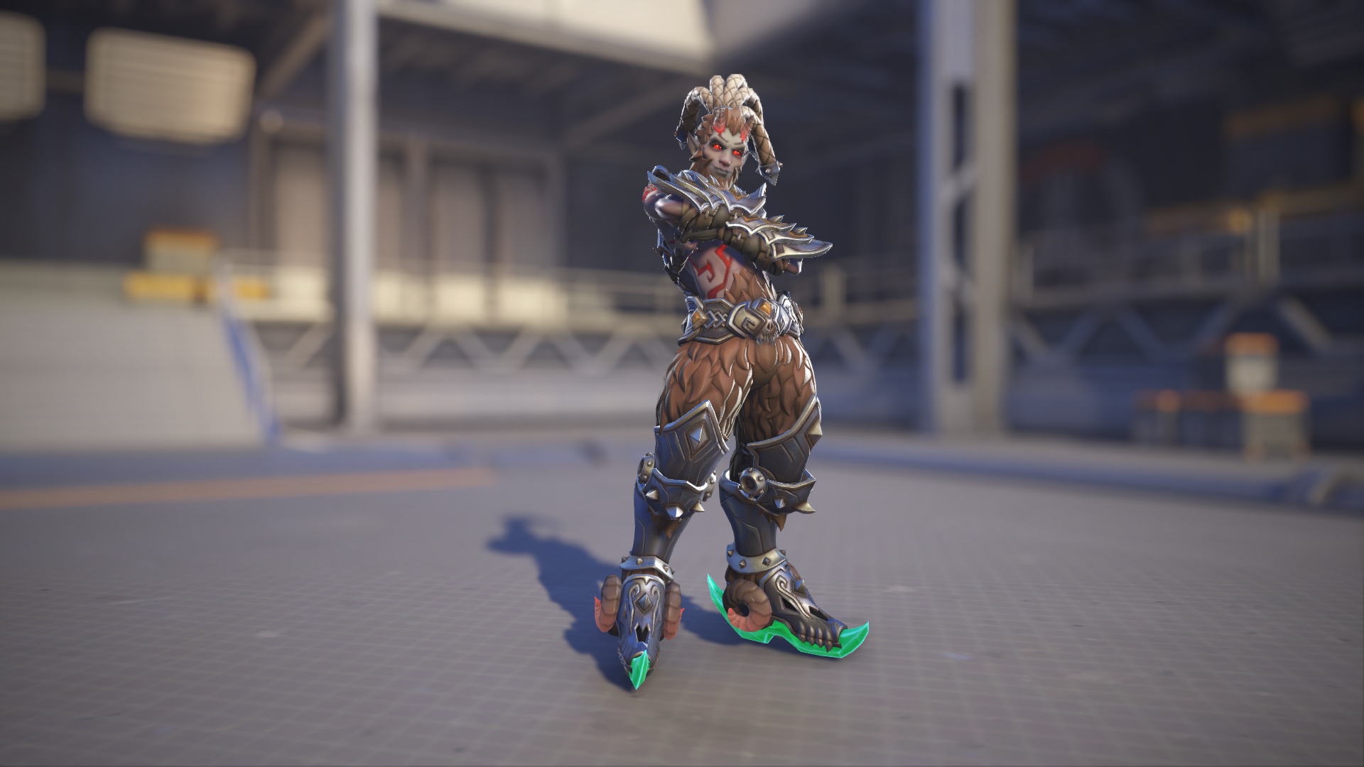 Lúcio models his Satyr skin in Overwatch 2.