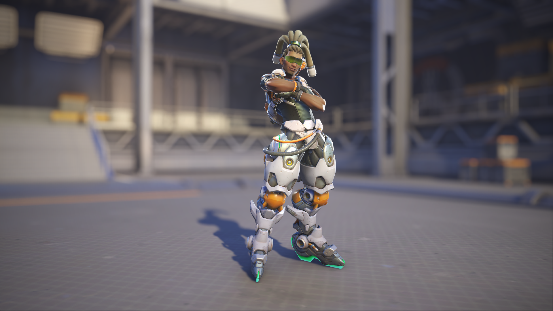 Lúcio models his Auditiva skin in Overwatch 2.