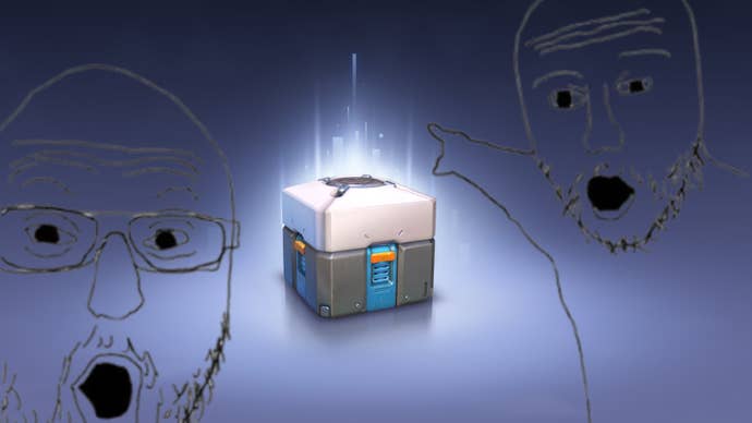overwatch 2 loot box with pointing meme