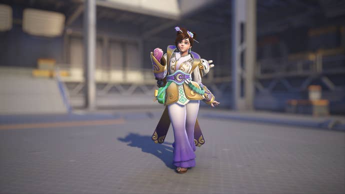 Mei models her Chang’e skin in Overwatch 2.
