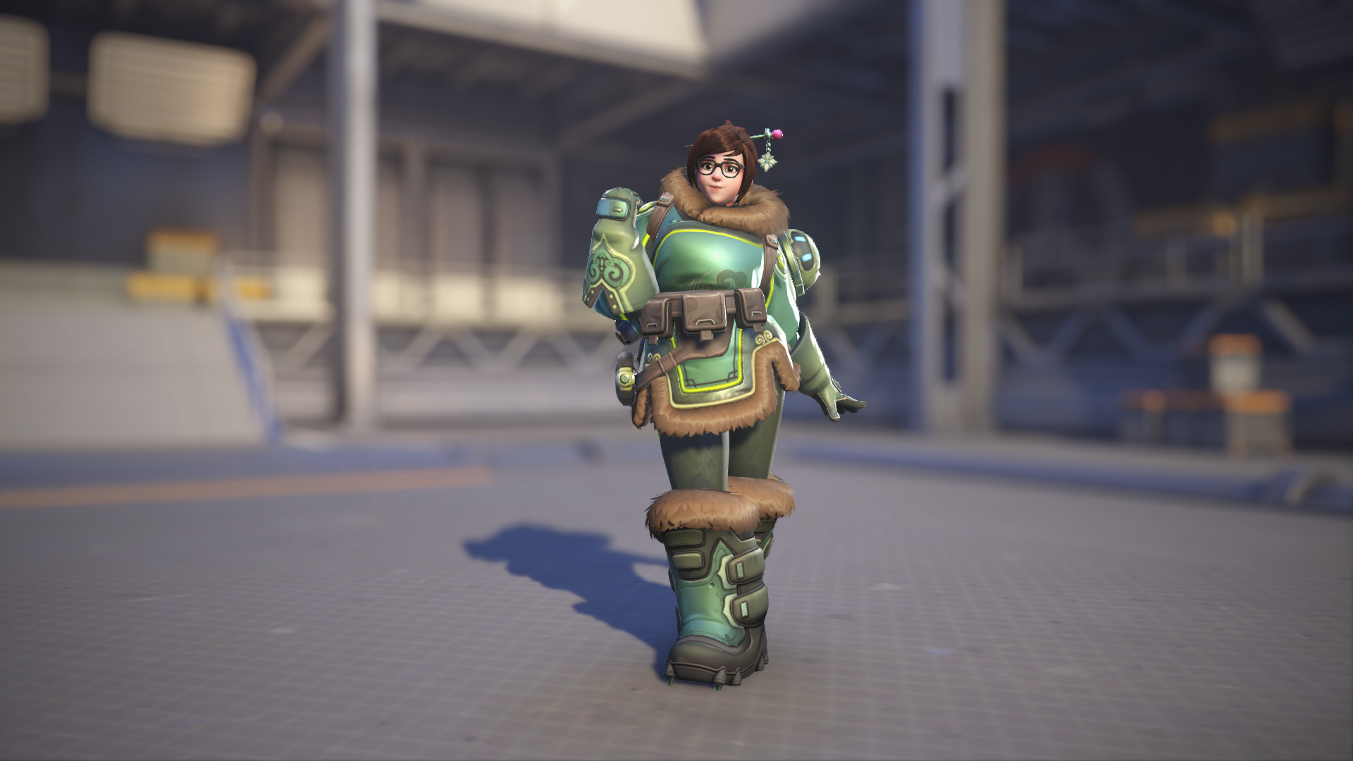 Mei models her Earthen skin in Overwatch 2.