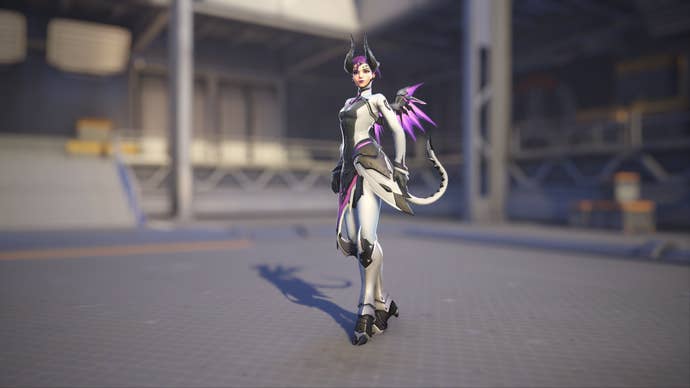 Mercy models her Imp skin in Overwatch 2.