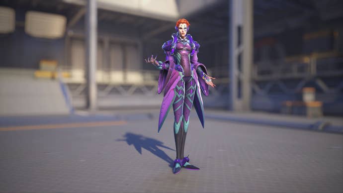 Moira models her Royal skin in Overwatch 2.