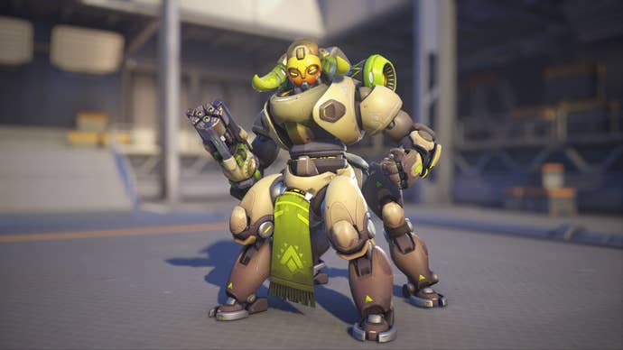 Orisa models her Overwatch 1 skin in Overwatch 2.