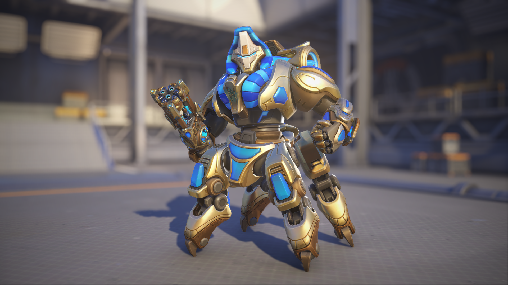 Orisa models her Immortal skin in Overwatch 2.