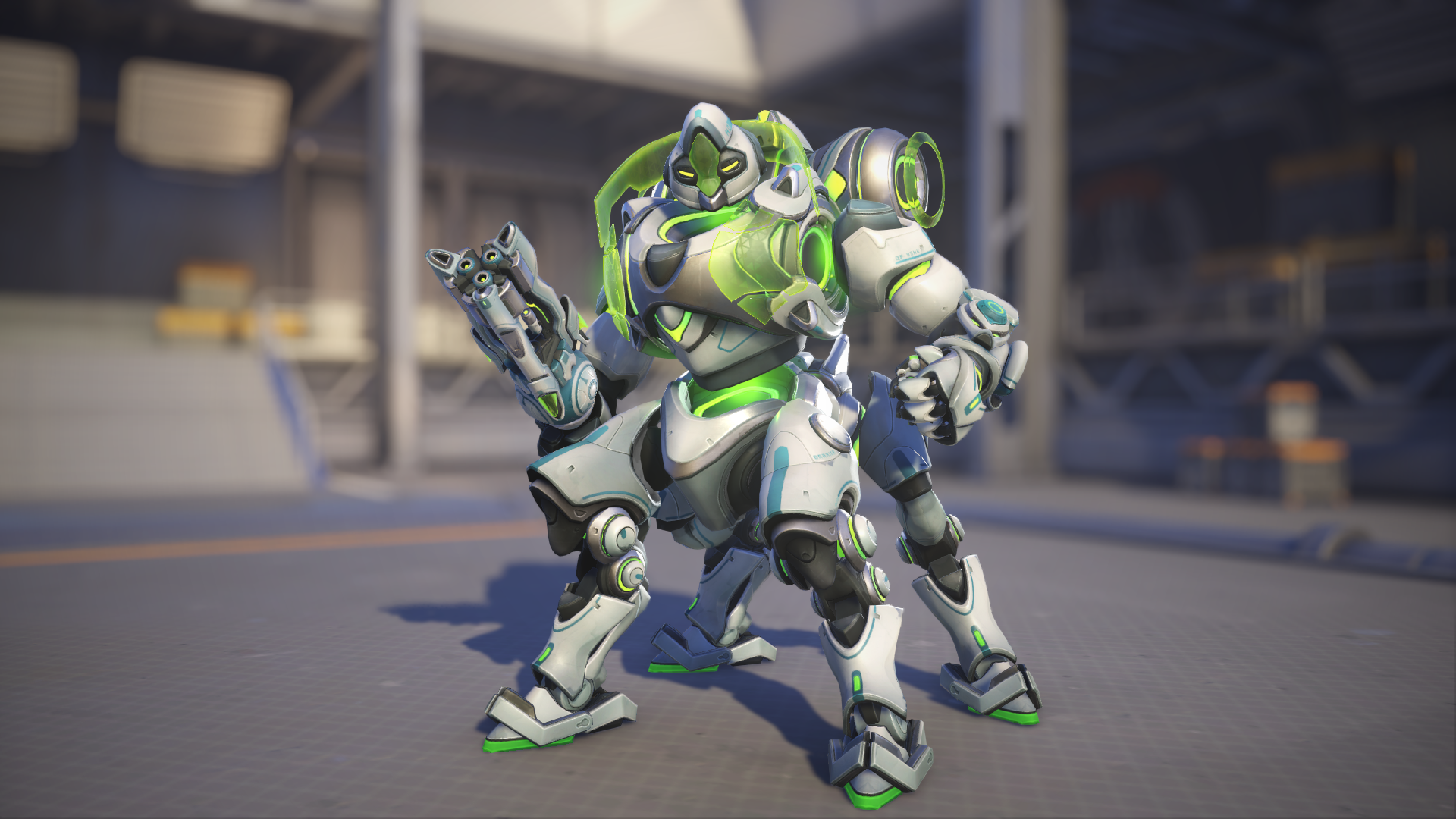 Orisa models her Protector skin in Overwatch 2.