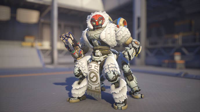 Orisa models her Sanye skin in Overwatch 2.