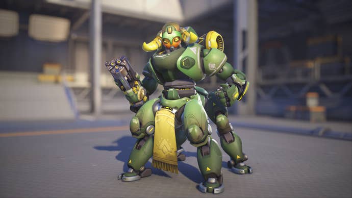 Orisa models her Plains skin in Overwatch 2.