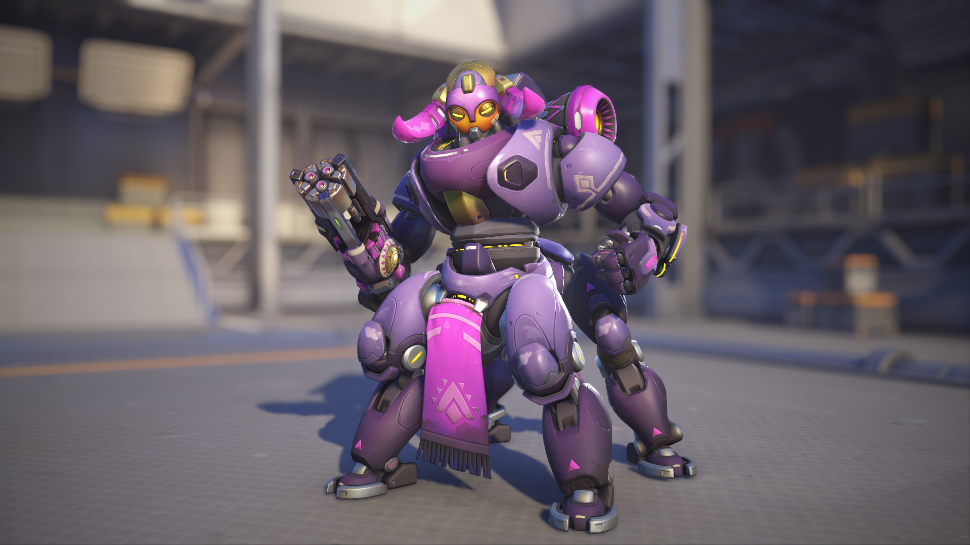 Orisa models her Twilight skin in Overwatch 2.