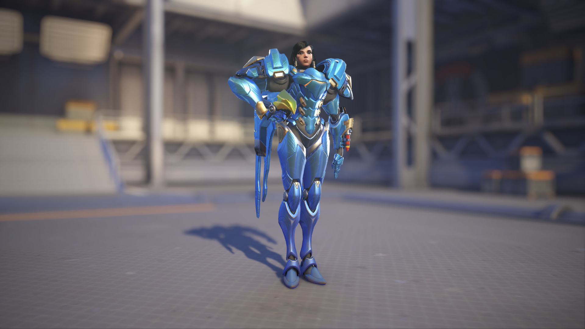 Pharah models her Overwatch 1 skin in Overwatch 2.