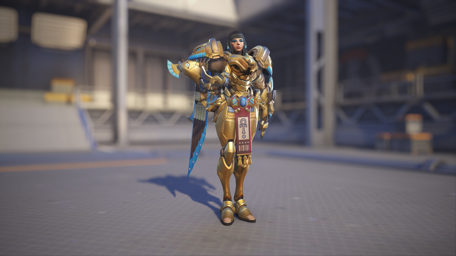 Pharah models her Asp skin in Overwatch 2.