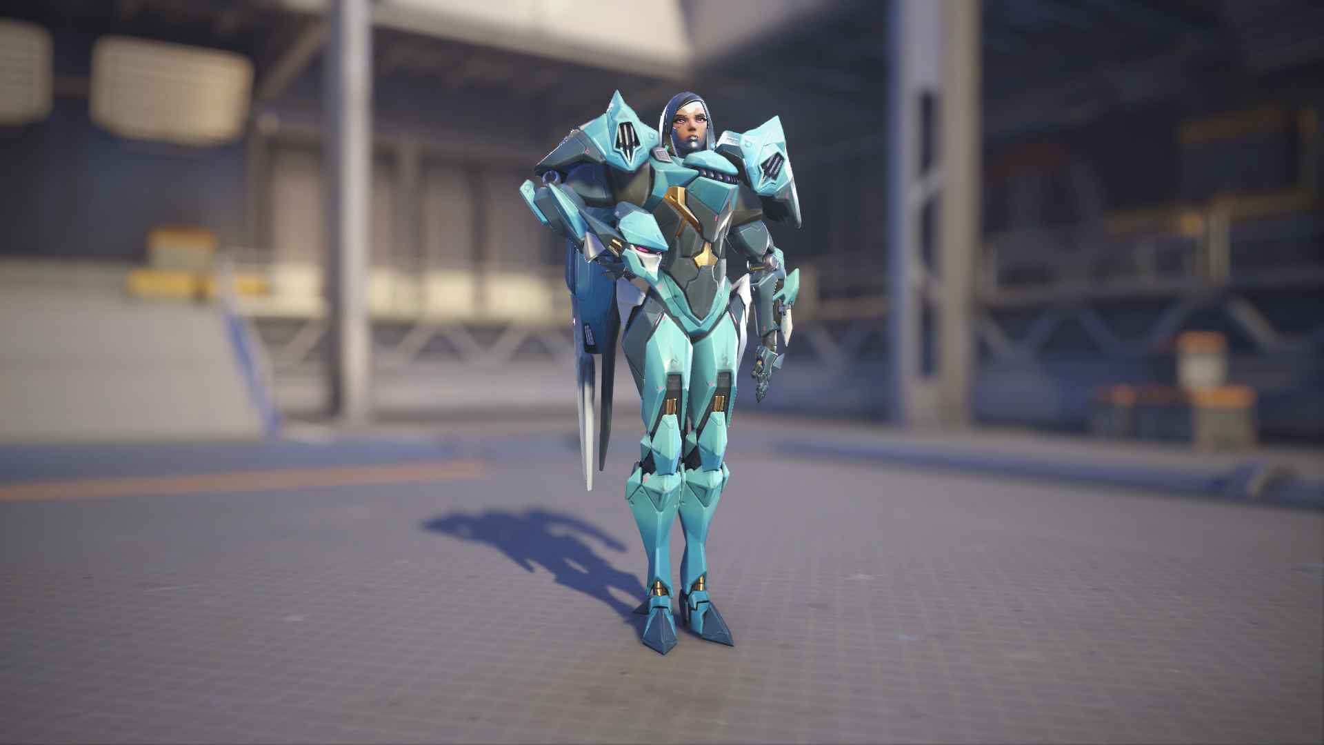 Pharah models her Raptorion skin in Overwatch 2.