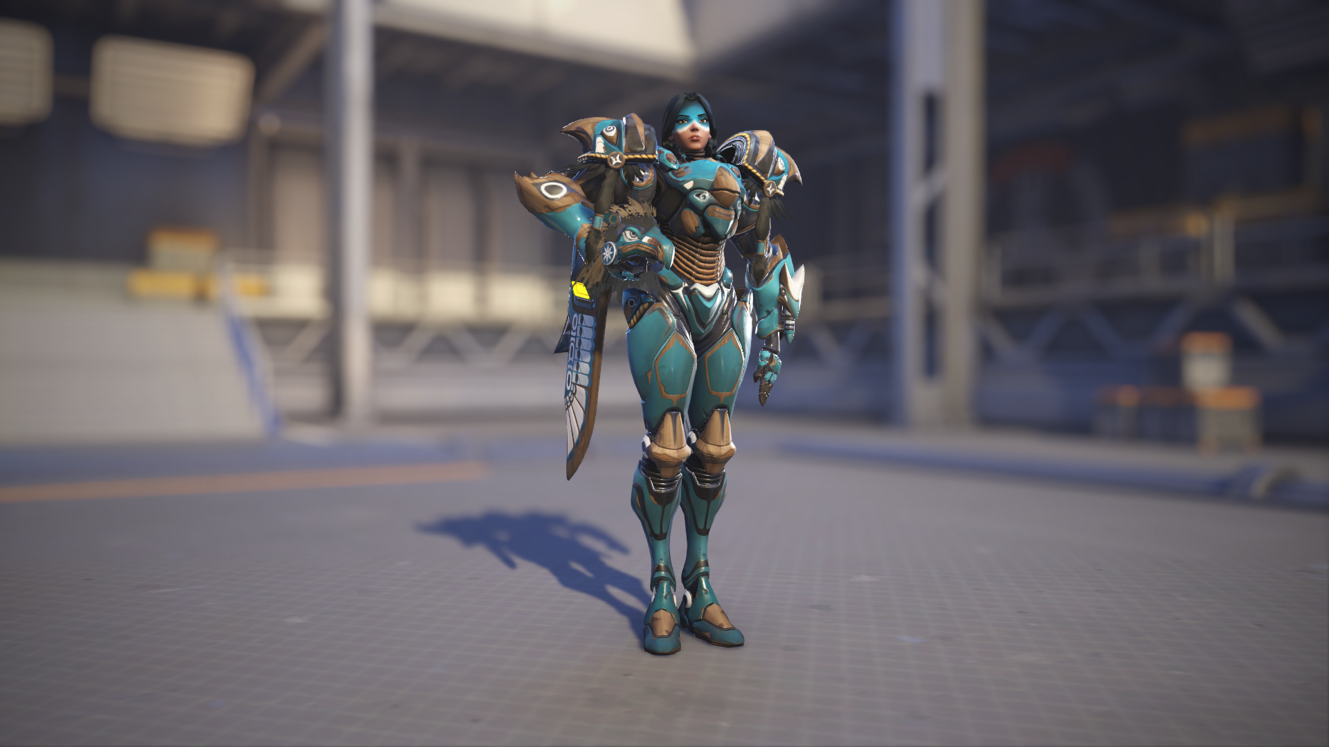 Pharah models her Raindancer skin in Overwatch 2.